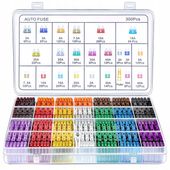 ZESTAW BEZPIECZNIKÓW SAMOCHODOWYCH 2/3/5/7.5/10/15 /20/25/30/35/40A 300 SZT