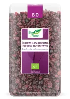 Żurawina SŁodzona Cukrem Trzcinowym BIO 1 kg - BIO Planet