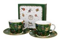 FILIŻANKA + SPODEK CHOINKA DUO CHRISTMAS DZIADEK DO ORZECHÓW 250 ML x 2