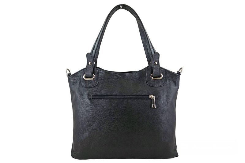 Codzienna duża torebka damska - Czarna zdjęcie 4