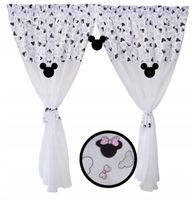 FIRANKA dziecięca Myszka Minnie zawieszki 400x160 różowe na białym tle