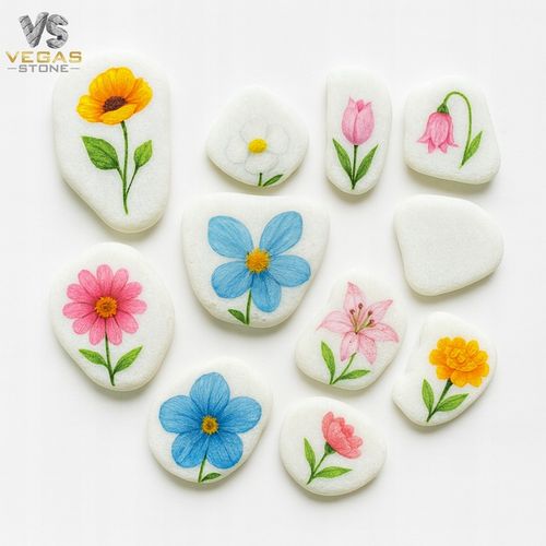 KAMIENIE DO MALOWANIA DLA DZIECI BIAŁE PŁASKIE 4-6CM GŁADKIE ZESTAW na Arena.pl