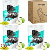 Geloren Horse HA jabłkowy dla koni żelki kolagen 3 x (60szt, 450g) fj3BP46d
