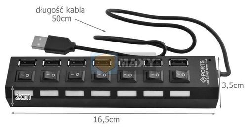 Hub USB 4 porty USB 2.0 na Arena.pl