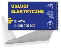 Wizytówki reklamowe firmowe 200 szt różne wzory USŁUGI elektryczne