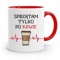 Dla Sprzątaczki Kubek Czerwony Na Prezent Urodziny Z Nadrukiem Ze Zdjęciem