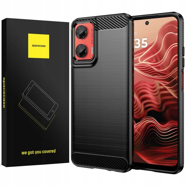 Spacecase Carbon Motorola G35 5G Black zdjęcie 1