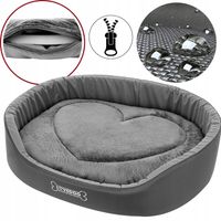 Legowisko dla psa kota WODOODPORNE posłanie z pokrowcem ZAMEK kojec M 60x50