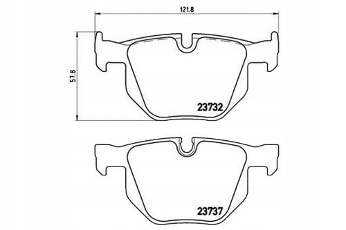 BREMBO KLOCKI HAMULCOWE TYŁ BMW 5 E60 E61 E63 E64 P06033 na Arena.pl