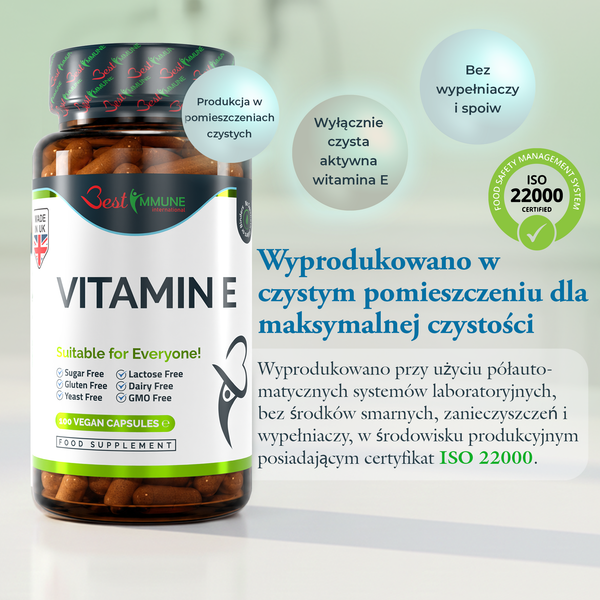Witamina E 500IU Naturalna Ulepszona Formuła Biodostępna zdjęcie 2
