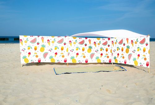 PARAWAN PLAŻOWY Owoce i lody z indywidualnym napisem 3 PANELE 60.3 na Arena.pl