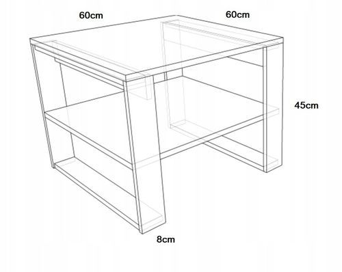Ława Stolik K6 w stylu loft 60x60x45 na Arena.pl