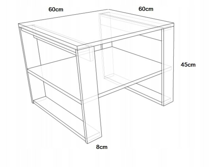 Ława Stolik K6 w stylu loft 60x60x45 zdjęcie 2