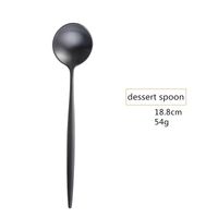 Zestaw  Sztućców Zestaw Dla 1 Osoby - HOME DECOR - Piękno I Elegancja - LOFT Łyżeczka Deserowa Czarna