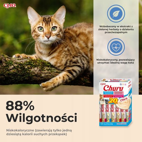 INABA CAT CHURU Przysmak dla KOTA tuńczyk owoce morza 20x14g na Arena.pl