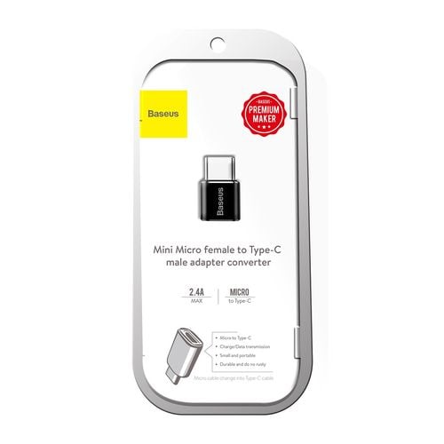 adapter mini przejściówka z micro usb na usb-c - czarny na Arena.pl