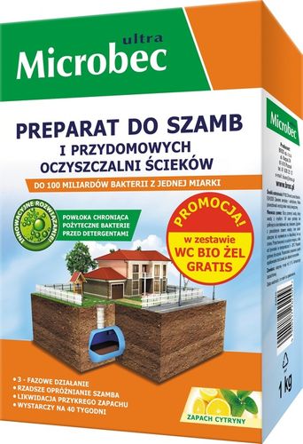 MICROBEC ULTRA Preparat do szamb 1 kg – zapach cytryny + ŻEL 500 ml na Arena.pl