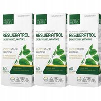 Medica Herbs Resweratrol (Rdestowiec Japoński) - 3x60 kapsułek 500 mg