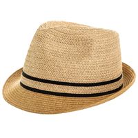 Kapelusz słomkowy męski fedora trilby panama beżowy letni rozmiar L 60cm