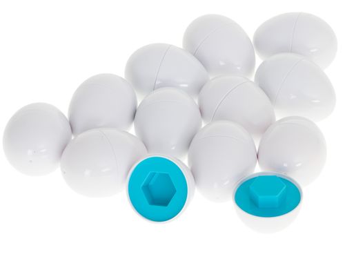 Układanka Edukacyjna Sorter Dopasuj Kształty Jajka 12 Sztuk na Arena.pl