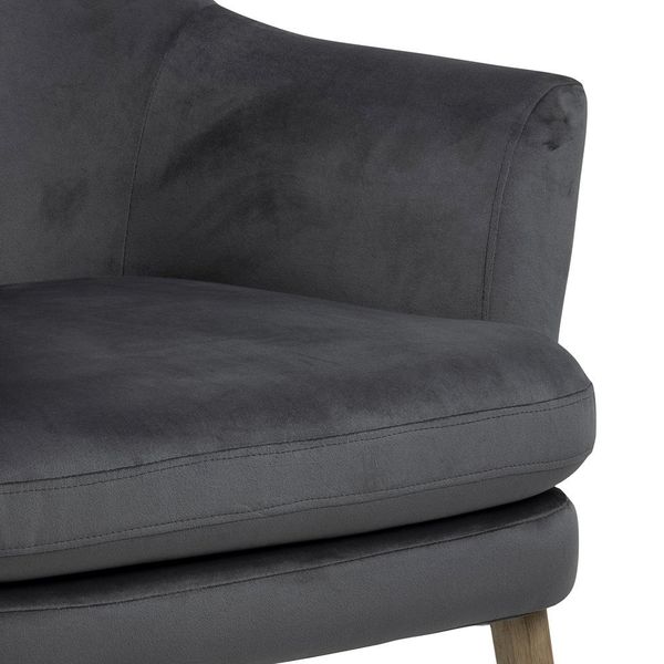 Fotel Chisa VIC Dark Grey tapicerowany zdjęcie 5