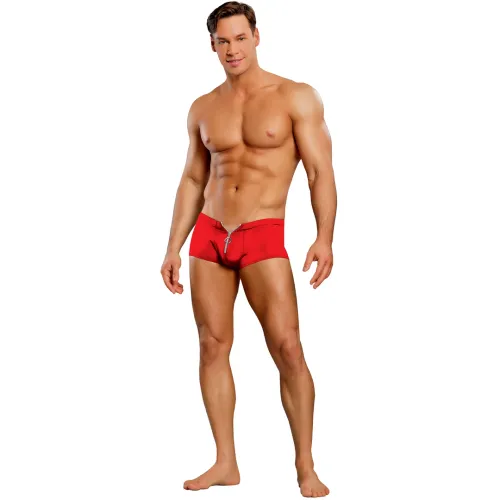 male power nylon spandex szorty z zamkiem l/xl czarne na Arena.pl