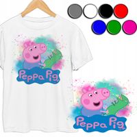 KOSZULKA DZIECIĘCA T-SHIRT - ŚWINKA PEP.PA WZORY Z BAJEK - XL 158-164