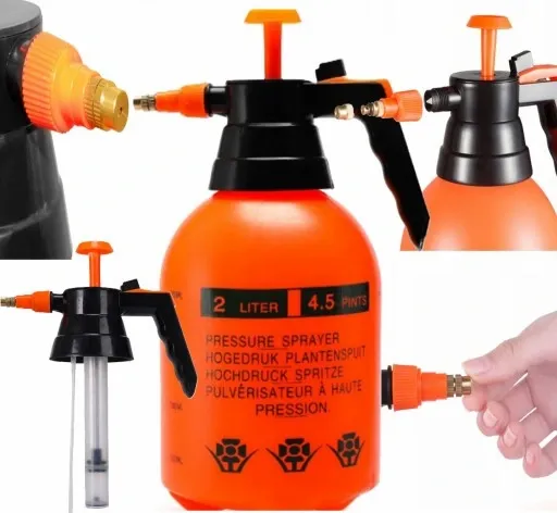 OPRYSKIWACZ RĘCZNY CIŚNIENIOWY SPRYSKIWACZ WYDAJNY MGIEŁKA 2LITRY zdjęcie 1