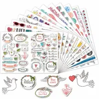 NAKLEJKI SAMOPRZYLEPNE KSIĘGA GOŚCI ZESTAW 610 SZT / ( 12 akruszy naklejek)