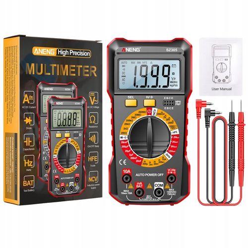 MULTIMETR RĘCZNY MIERNIK CYFROWY NAPIĘCIA PRĄDU INTELIGENTNY POMIAR I na Arena.pl