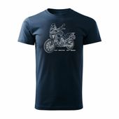 Koszulka motocyklowa z motocyklem turystycznym CF MOTO MT 800 męska granatowa M