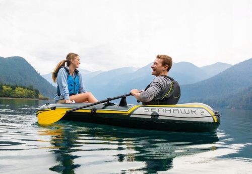 PONTON SEAHAWK 2 + WIOSŁA + POMPKA 236x114x41 cm - INTEX 68347 model 2025 na Arena.pl