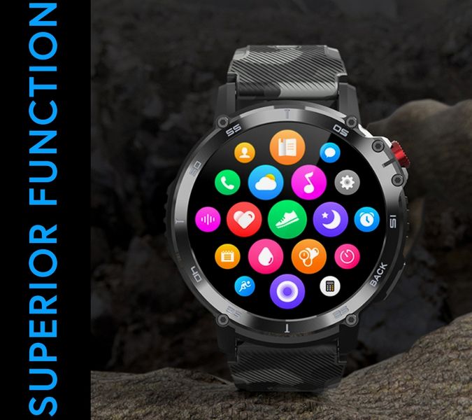 smartwatch męski rubicon rncf08 black/moro smarub232 zdjęcie 11