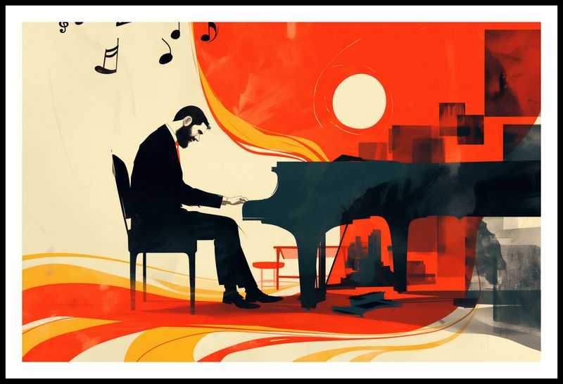 Plakat 91,5x60cm Pianista zdjęcie 3