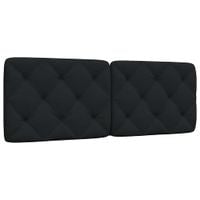 Poduszka na wezgłowie, czarna, 120 cm, tkanina