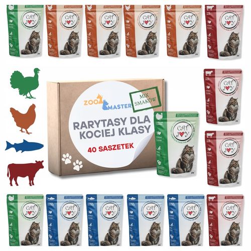 Karma mokra dla kota Saszetka Mix Smaków RARYTASY DLA KOCIEJ KLASY 40 szt na Arena.pl