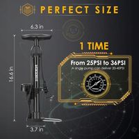 POMPKA RĘCZNA POMPKA ROWEROWA VOGORA Z MANOMETREM UNIWERSALNA DO ROWERU