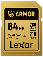 Lexar Karta Pamięci SDXC ARMOR Gold UHS-II U3, IP68 R280/W210 64GB