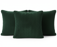 Zestaw 3x Poszewka dekoracyjna Jasiek struktura toczona 40x40 zielony