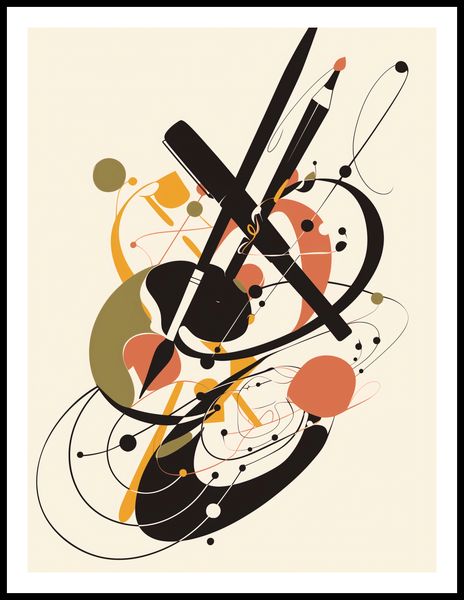 Plakat 60x80cm Abstrakcyjny Rapsod zdjęcie 3