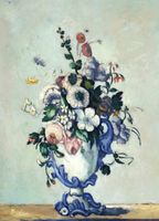 Plakat 13x18cm Rococo Vase, Paul Cezanne Vintage do Salonu