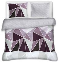 Pościel Flanelowa 200x220 Fioletowo-szara 22625 200x220