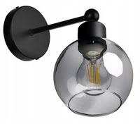 LAMPA KINKIET ŚCIENNY stały E27 LOFT szklany KULA