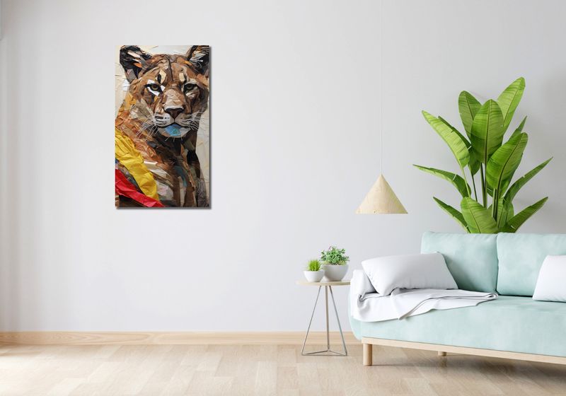 Obraz 50x90cm Papierowy Tygrys zdjęcie 2