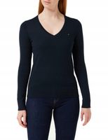 Tommy Hilfiger sweter damski niebieski prosty do bioder rozmiar L