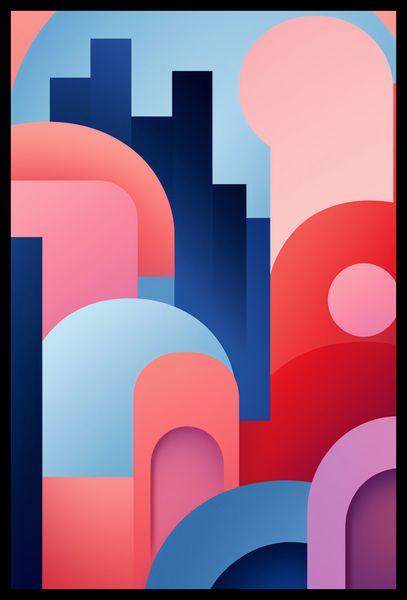 Plakat 40x60cm Miasto Kolorów zdjęcie 2