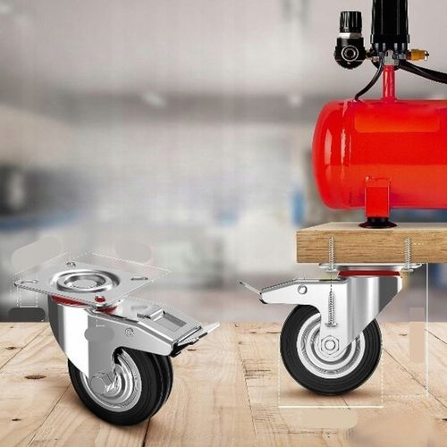 KÓŁKA OBROTOWE 75mm 200kg KOŁA METALOWO GUMOWE ZESTAW JEZDNY WÓZKÓW na Arena.pl