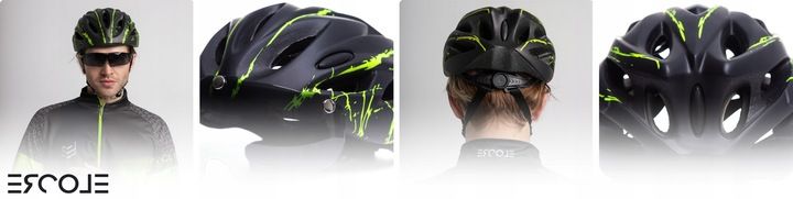 KASK ROWEROWY Z OKULARAMI LEKKI REGULOWANY ERCOLE zdjęcie 4