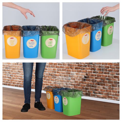 Curver Kosz Na Śmieci Pojemnik 10L 3 Kolory 3 szt na Arena.pl