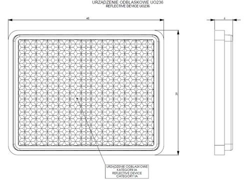 Odblask samoprzylepny 38x47 czerwony (UO236) na Arena.pl